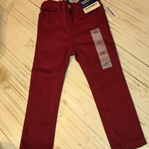 Old Navy Toddler 2T Rockstar Burgundy Jeggings Stretch Skinny. NWT